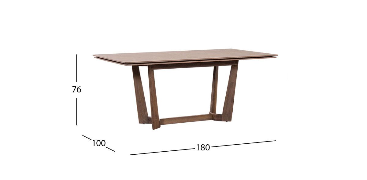 Mesa Comedor Rectangular 180 x 100 Cm Mumbai Café