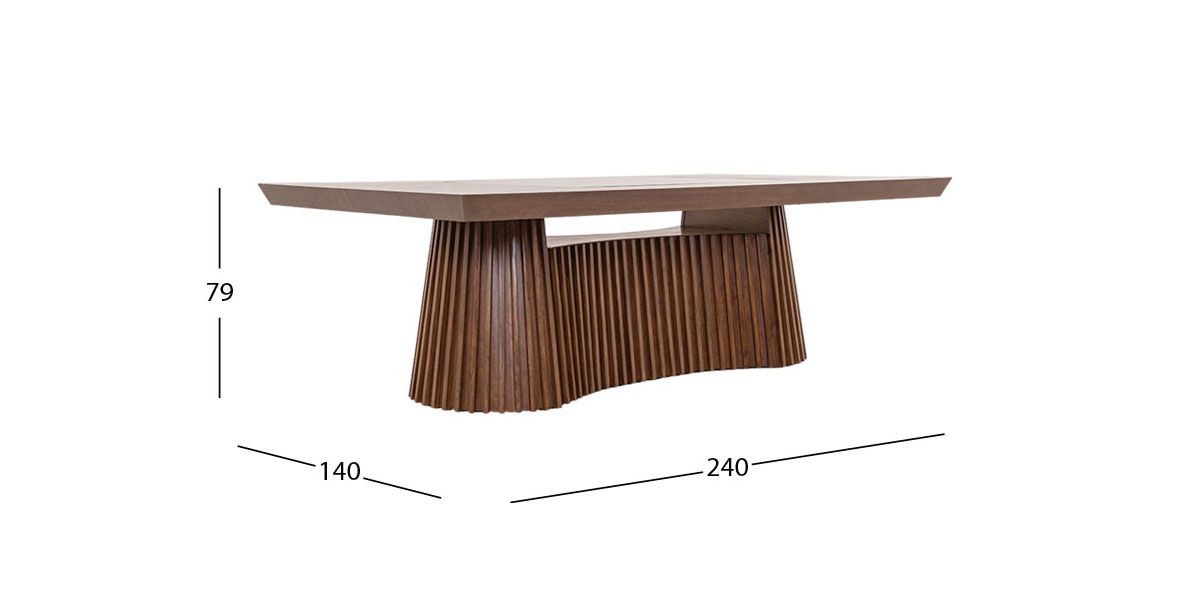 Mesa De Comedor 240 X 140 Cm Lafsjo Café