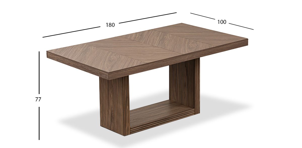 Mesa Comedor Rectangular 180 X 100 Cm Donna Café