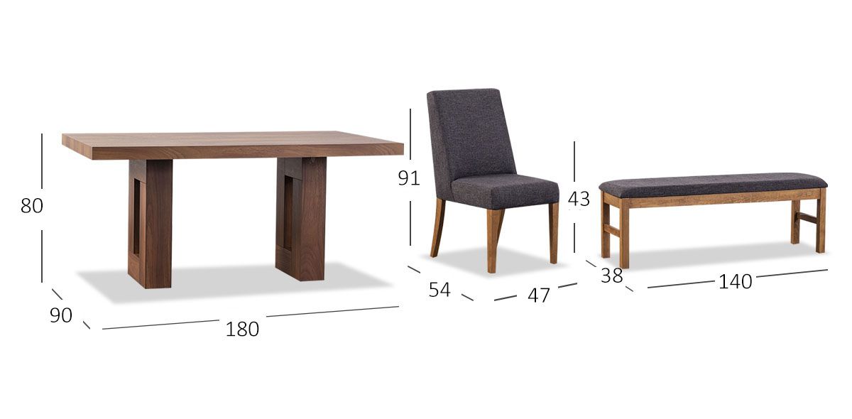 Comedor Rectangular Marbella Gris 6 Piezas