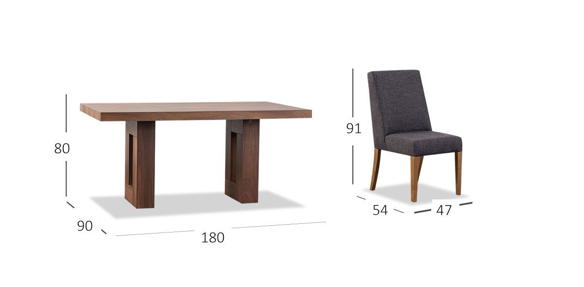 Comedor Rectangular Marbella Gris 7 Piezas