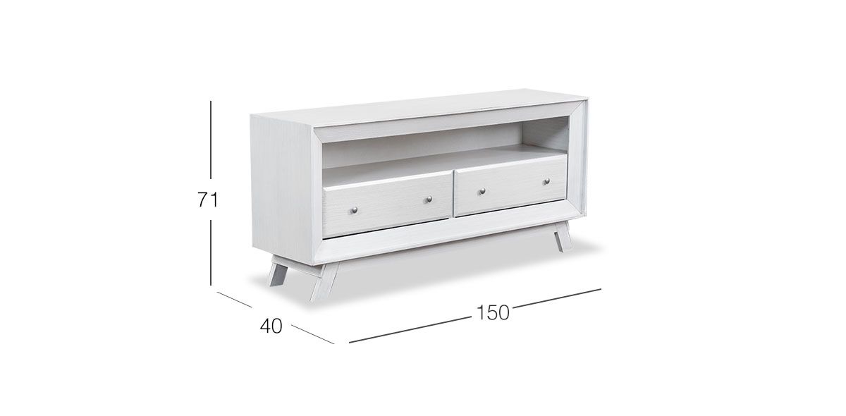 Mueble TV Ferrara Blanco Vintage