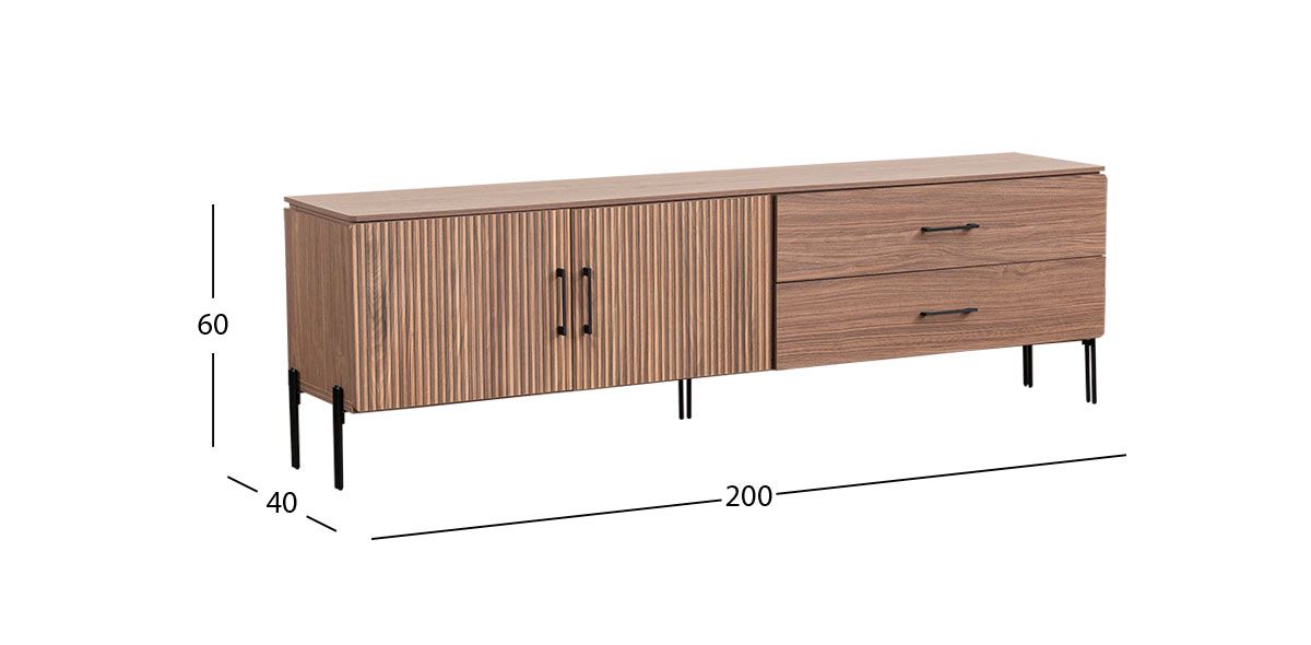 Mesa TV 200 Cm Vanila Café
