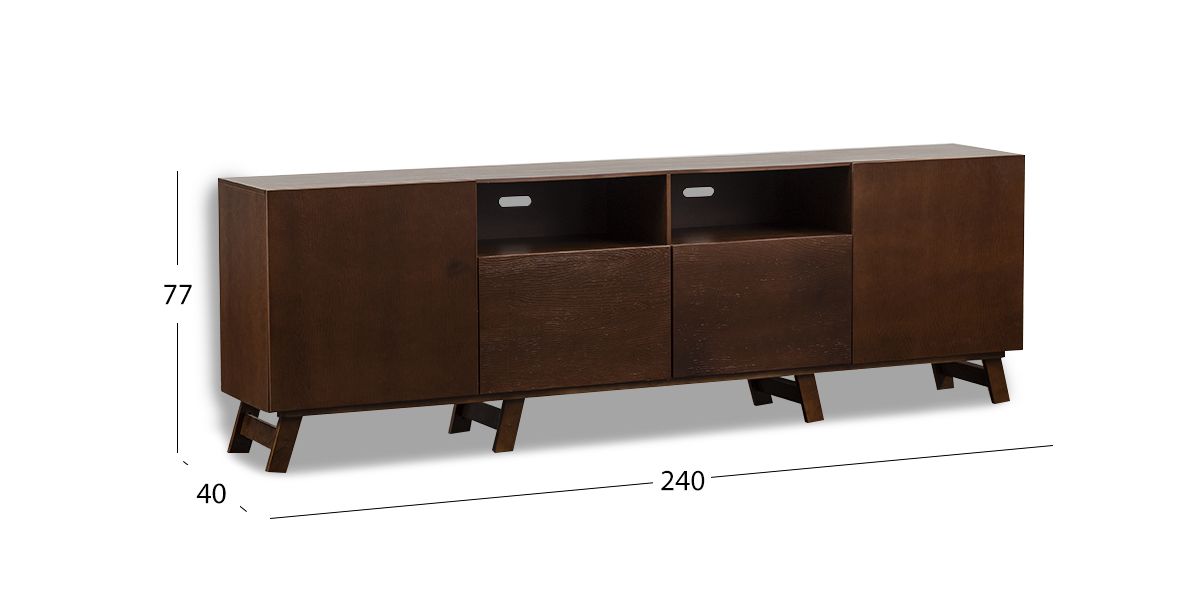 Mueble de TV 240 Cm Quebec Life Café Nogal