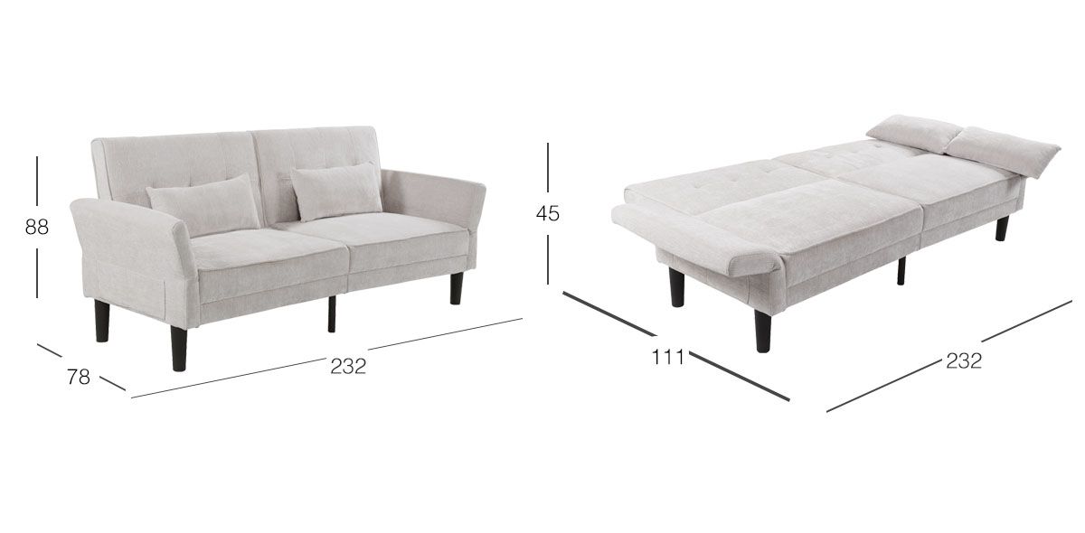 Sofá Cama Multiposición Noir Beige