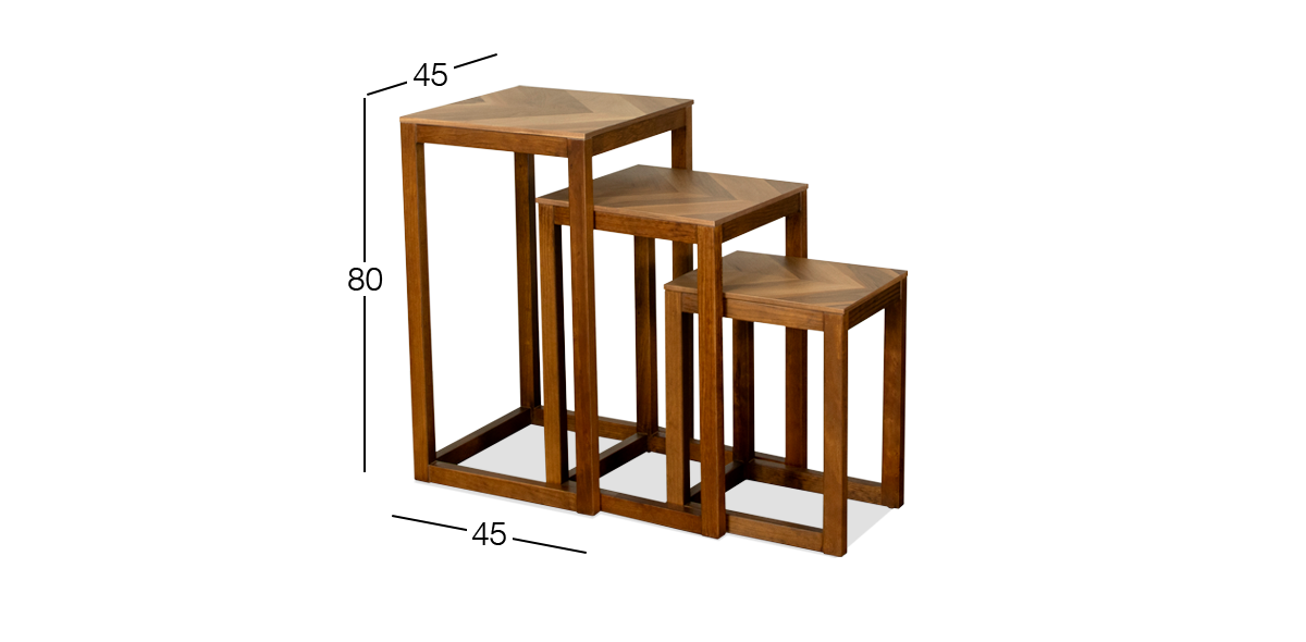 Juego De Mesas Veliero CL Café Nogal