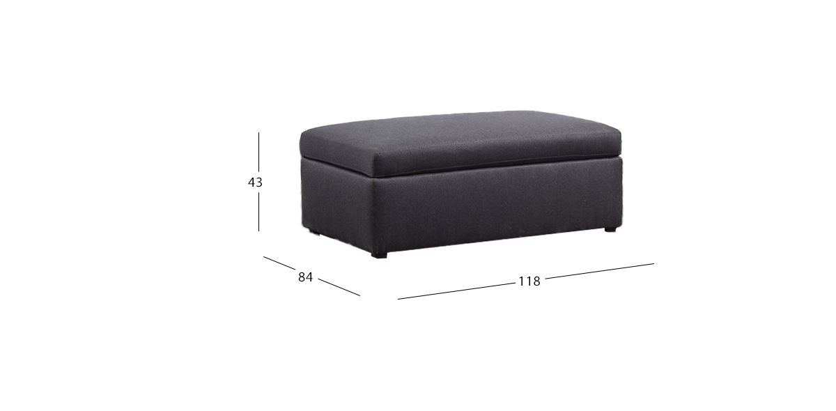 Ottoman Kyra Life Gris Charcoal