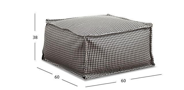 Puff Bremen Blanco/Negro