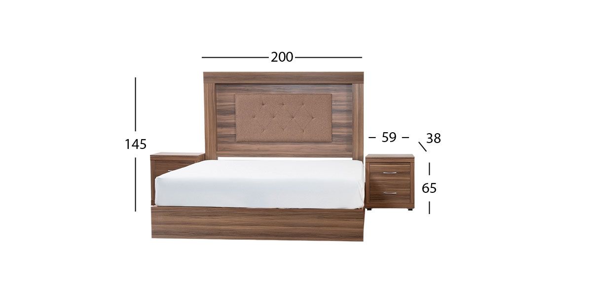 Recámara King Size Antea Café Parota 3 Piezas