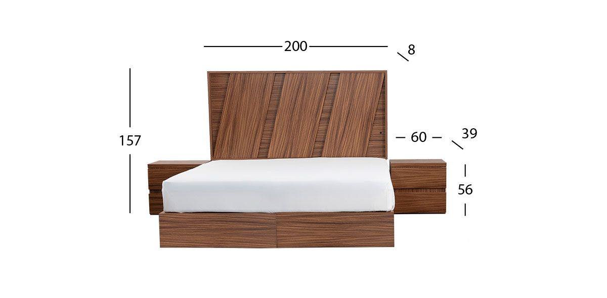 Recámara King Size Hassan Café 3 Piezas