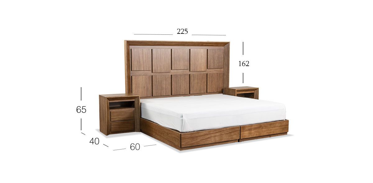 Recámara King Size Keyser CL Café 3 Piezas