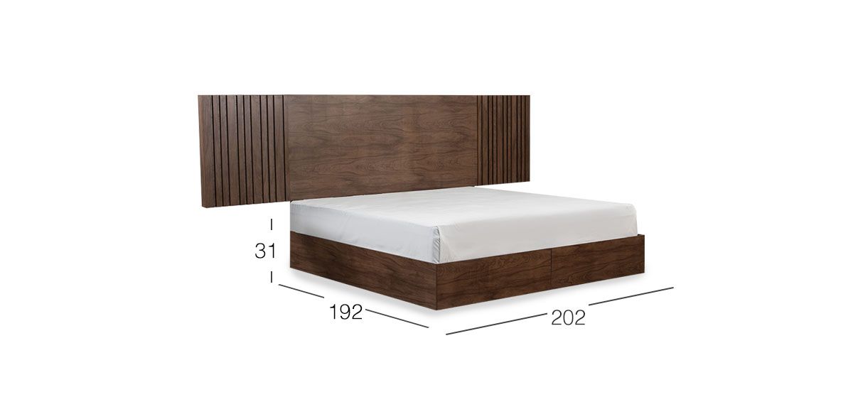 Base De Cama King Size Giannis Café 2 Piezas