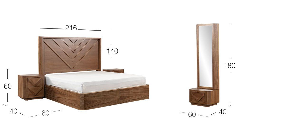 Recámara King Size Vitto Café 4 Piezas