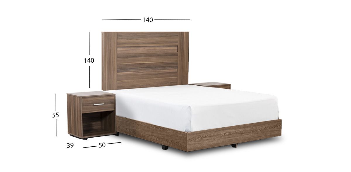 Recámara Matrimonial Rosetta Café 3 Piezas