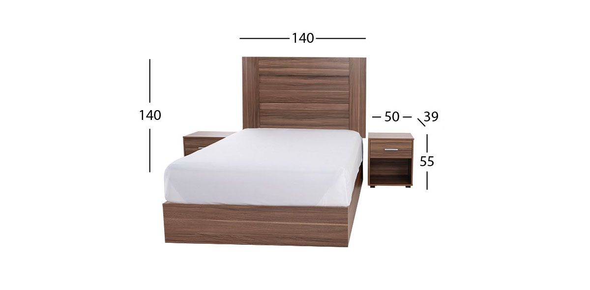 Recámara Matrimonial Rosetta Café 3 Piezas