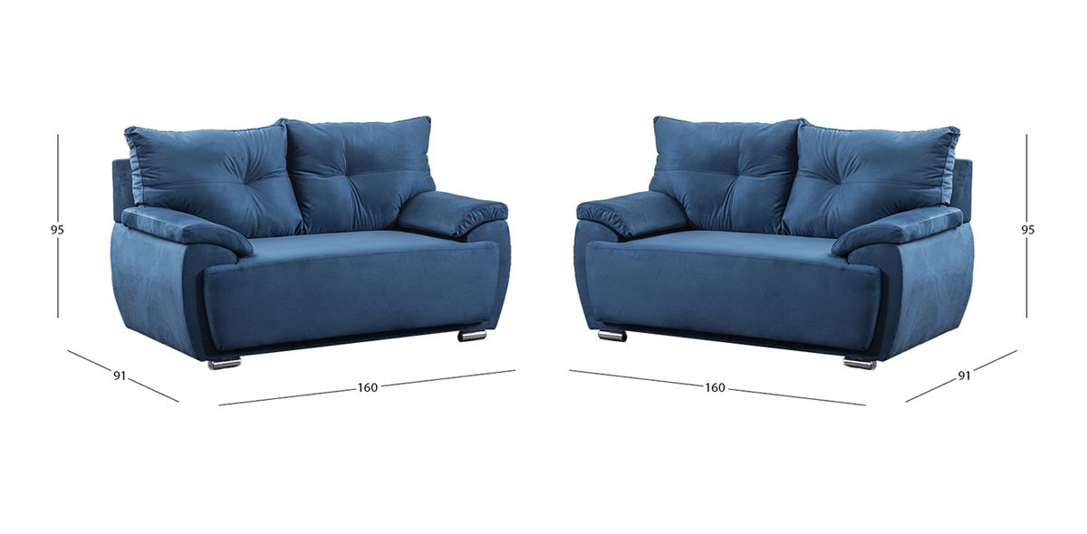 Sala Cartagena Soft Azul 2 Piezas