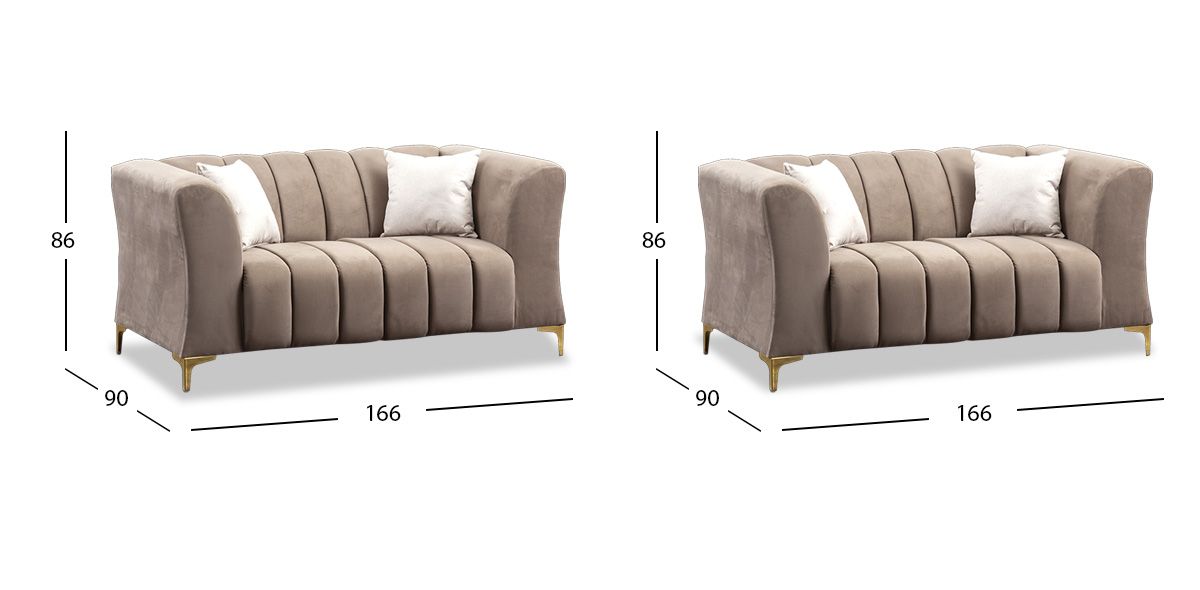 Sala Emma Beige 2 Piezas