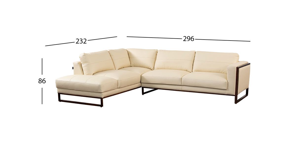 Sala Modular Izquierda Piel Avino Beige (Boal)