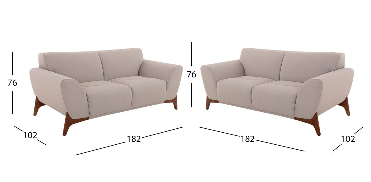 Sala Arello Gris (Boal) 2 Piezas
