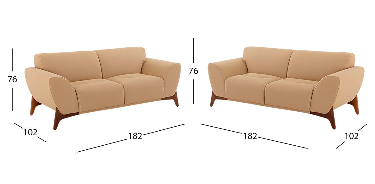 Sala Arello Beige (Boal) 2 Piezas