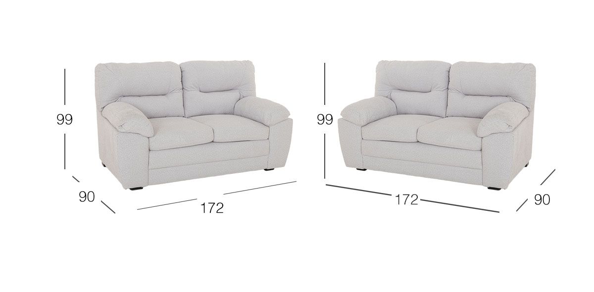 Sala Balam Blanco Ivory 2 Piezas