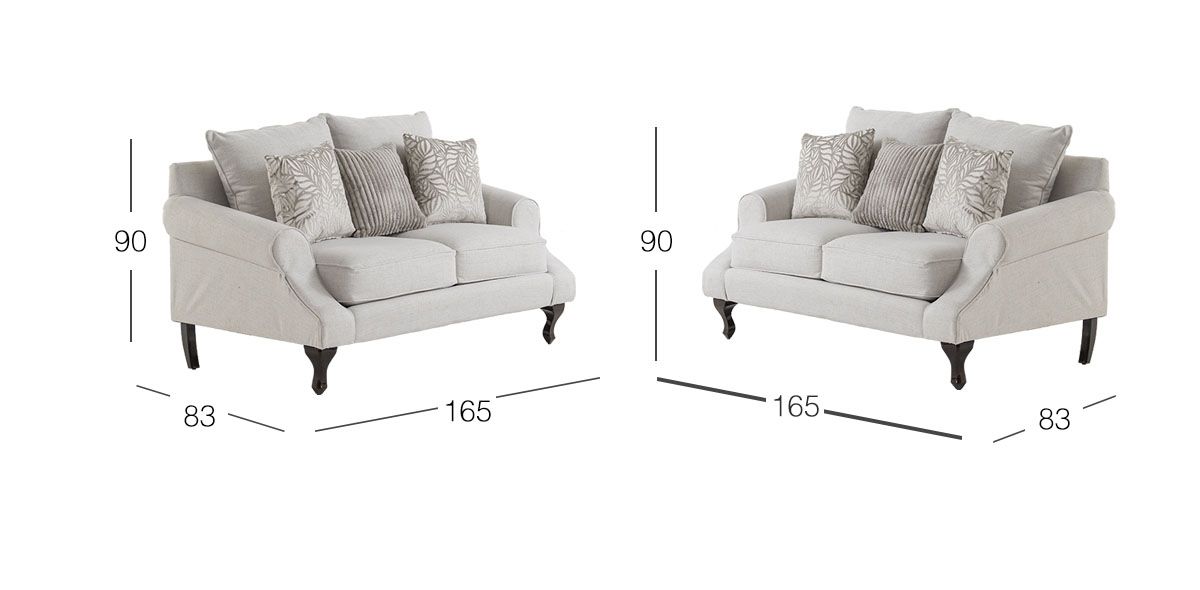 Sala James Fiora Ecru Blanco 2 Piezas