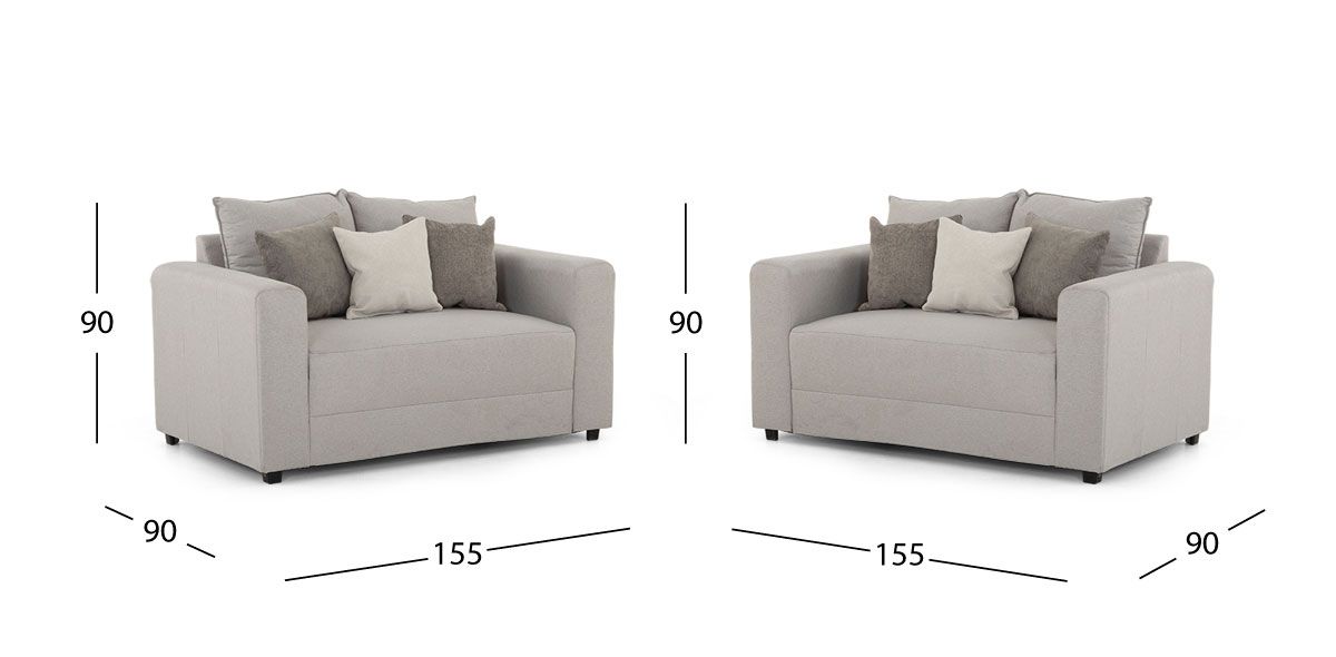 Sala Kyros Gris 2 Piezas