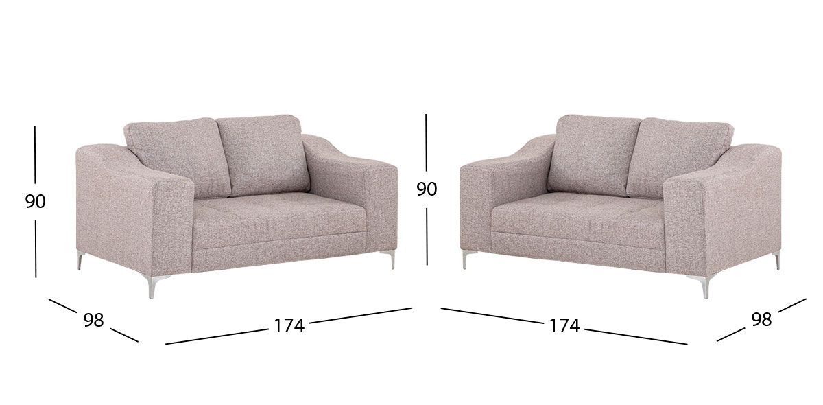 Sala Marruecos Beige 2 Piezas