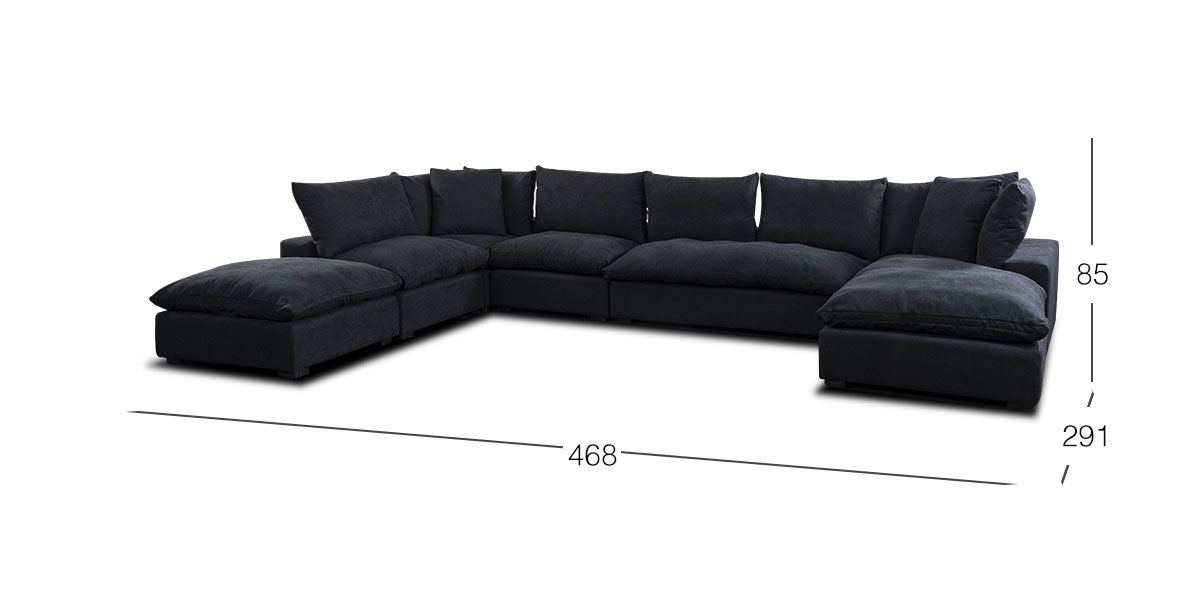 Sala Cotton CL Negro 6 Piezas