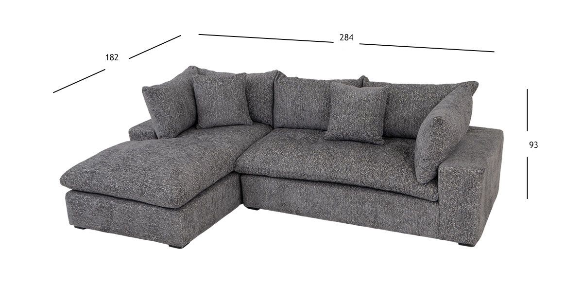 Sala Luccini Gris Charcoal 2 Piezas