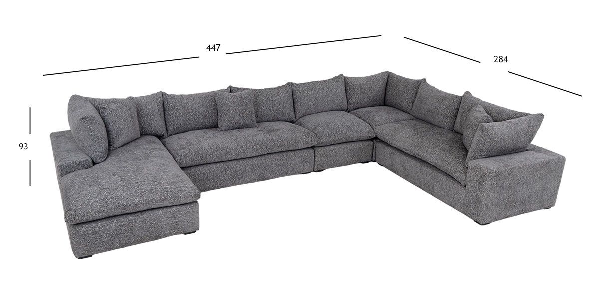 Sala Luccini Gris Charcoal 5 Piezas