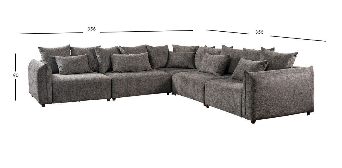 Sala Molarin CL Gris Oscuro 5 Piezas