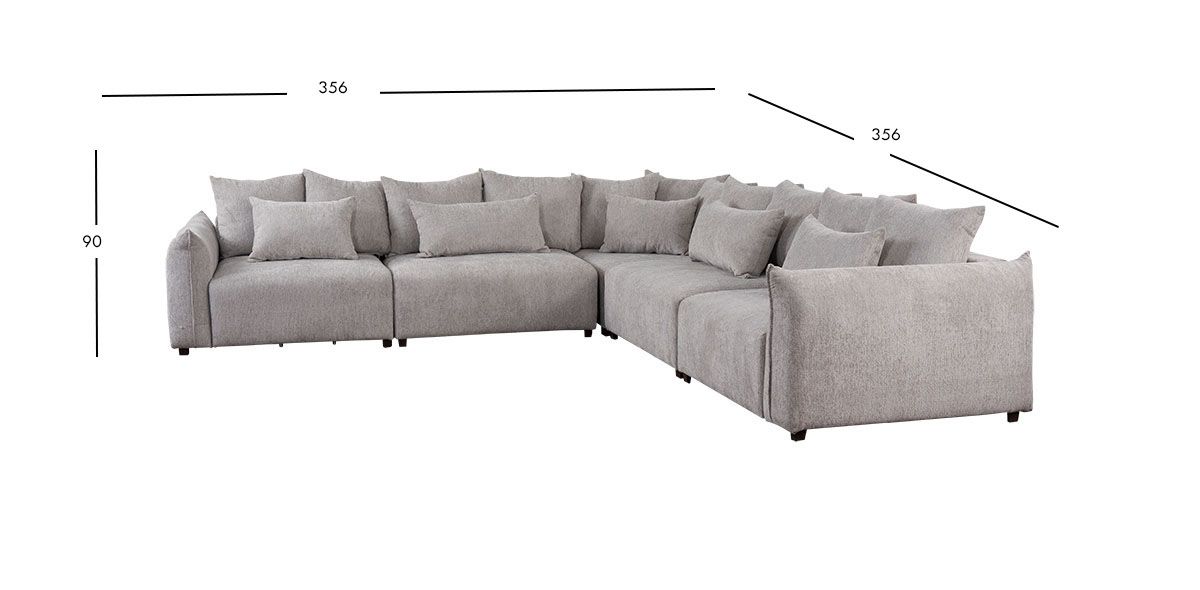 Sala Molarin CL Gris 5 Piezas