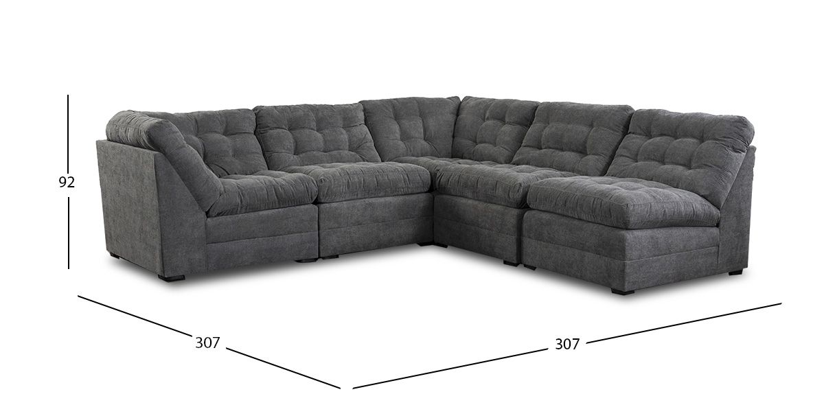 Sala Morrison New Gris 5 Piezas