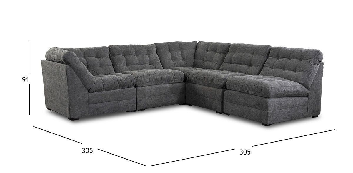 Sala Morrison New Gris 5 Piezas
