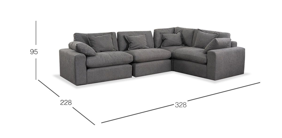 Sala Romelly Gris 4 Piezas