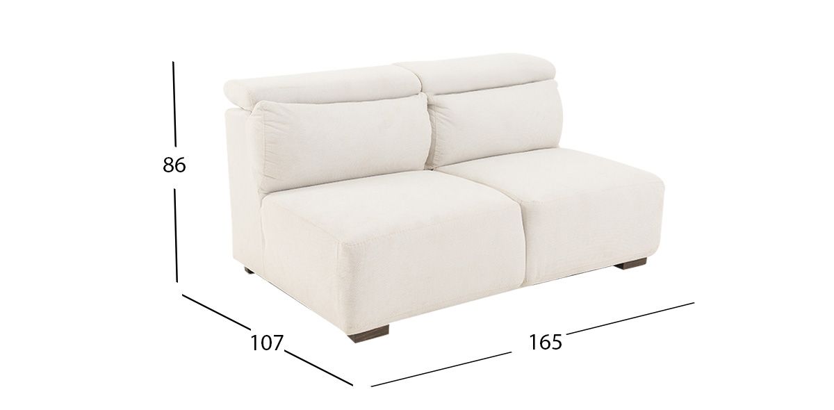 Sofá 2 Plazas Sin Brazos Cloe CL Beige