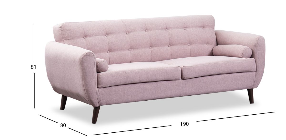 Sofá 3 Plazas Monet Rose