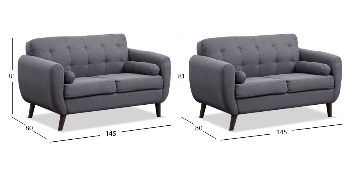 Sala Monet Gris Charcoal 2 Piezas