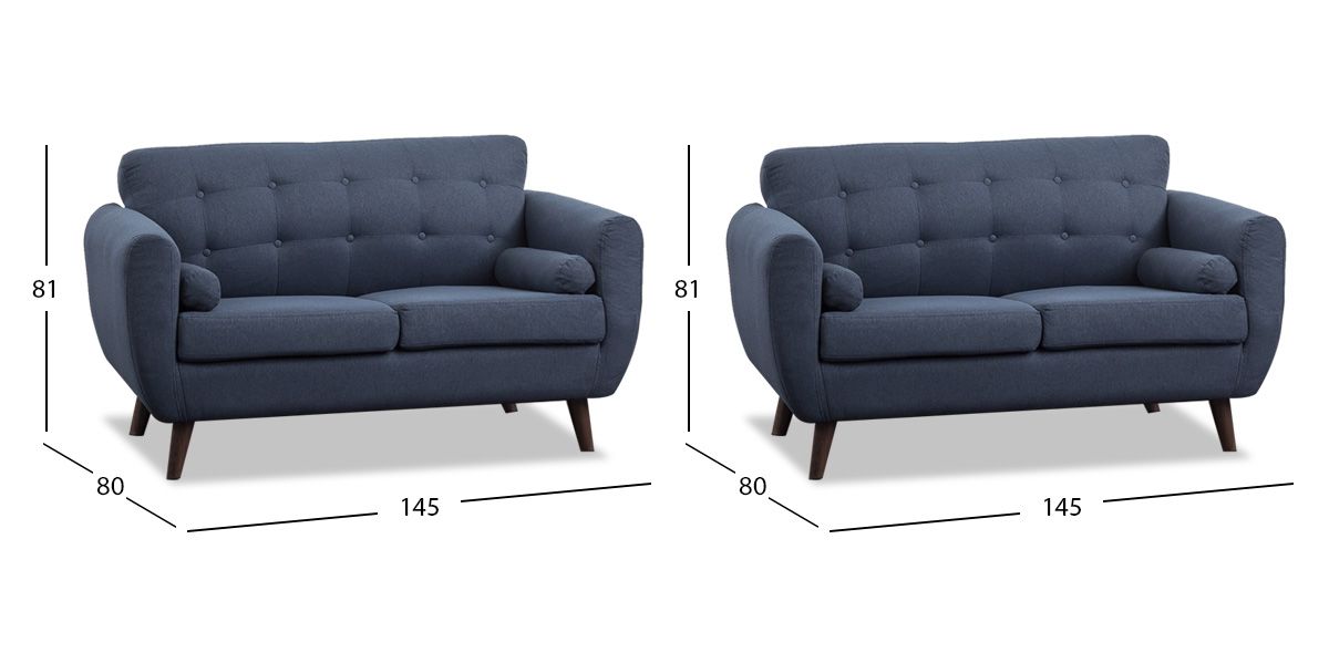 Sala Monet Azul Navy 2 Piezas