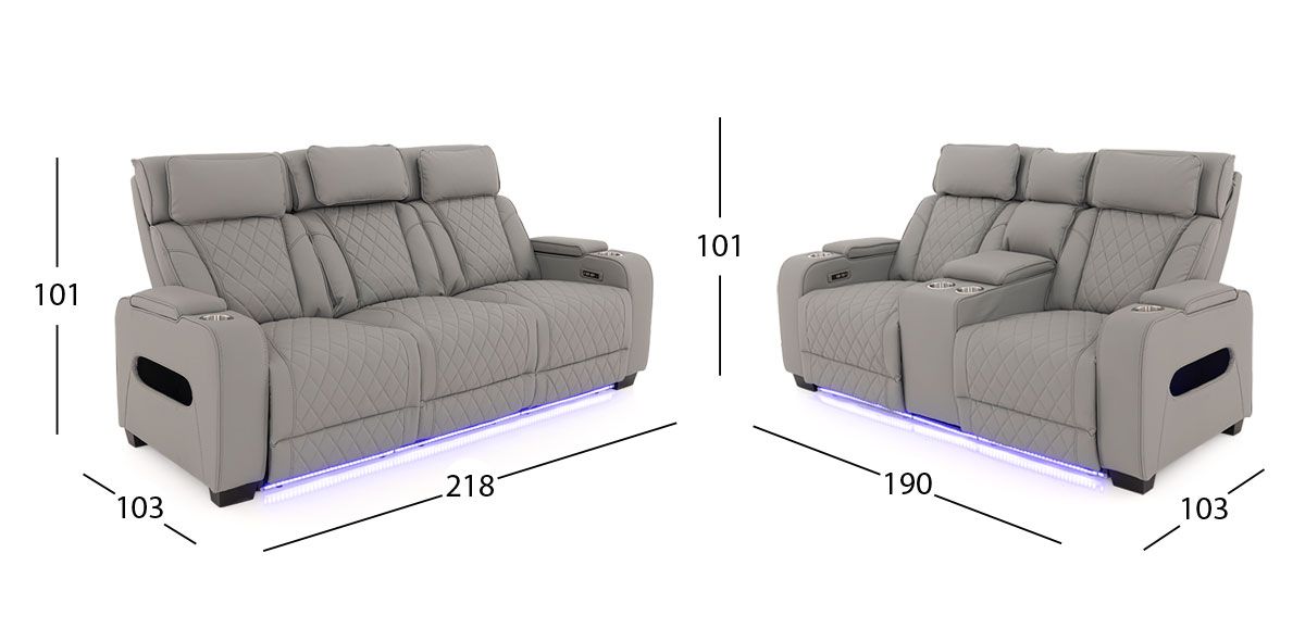 Sala Con Reclinables Eléctricos Jetour Gris Claro