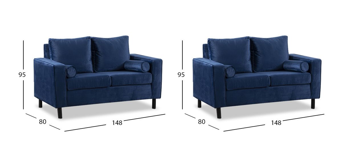 Sala Landmark Azul 2 Piezas