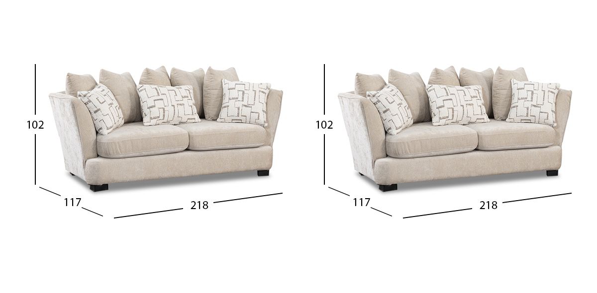 Sala Opulent Beige 2 Piezas