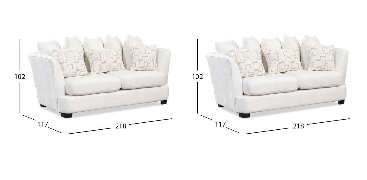 Sala Opulent Blanco 2 Piezas