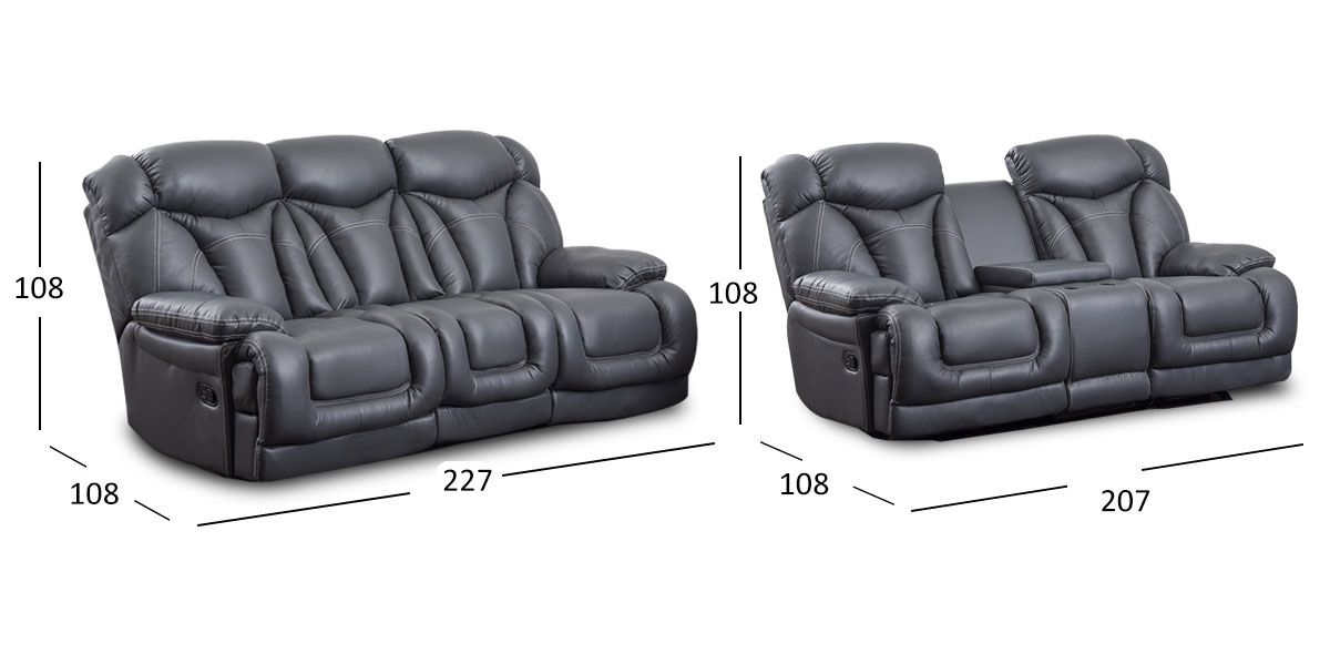 Sala Lake Gris Con Reclinables