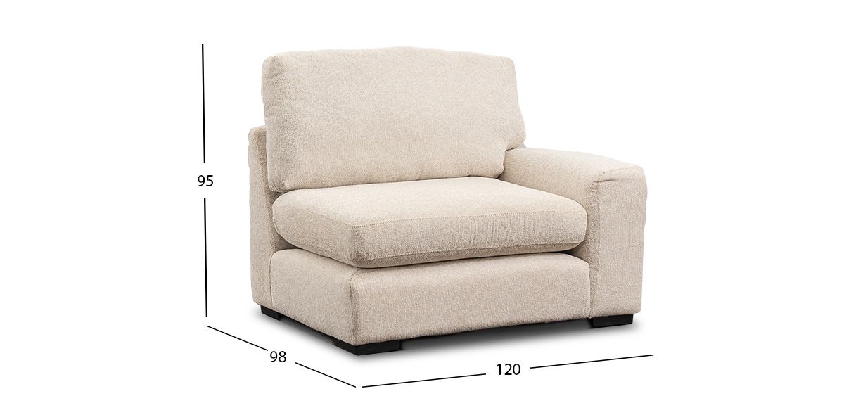 Sillón Con Brazo Derecho Creta Plus Algodón