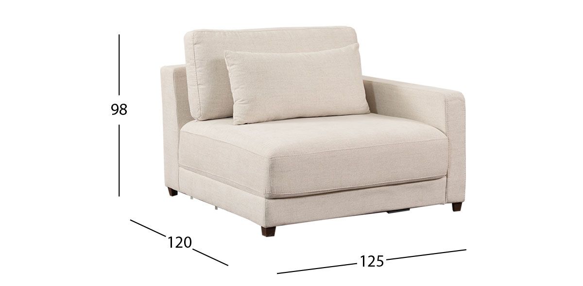 Sillón Brazo Derecho Eland CL Blanco