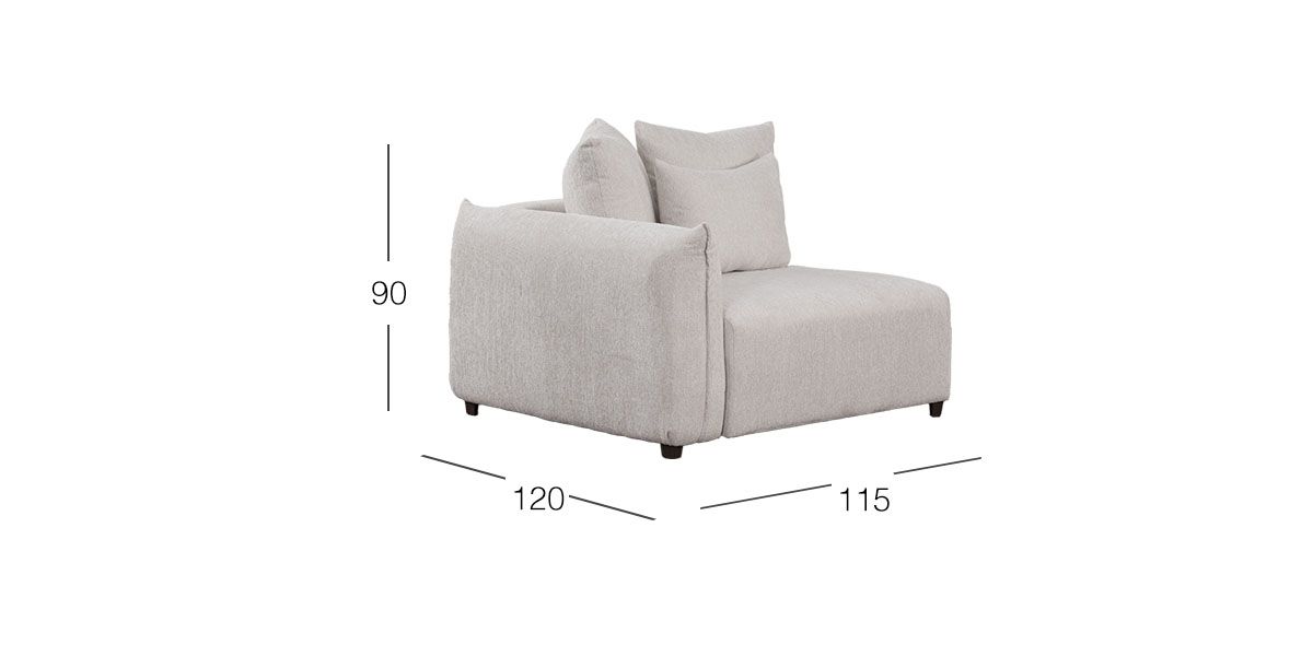 Sillón Brazo Izquierdo Molarin CL Blanco