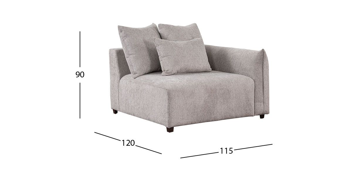 Sillón Brazo Derecho Molarin CL Gris