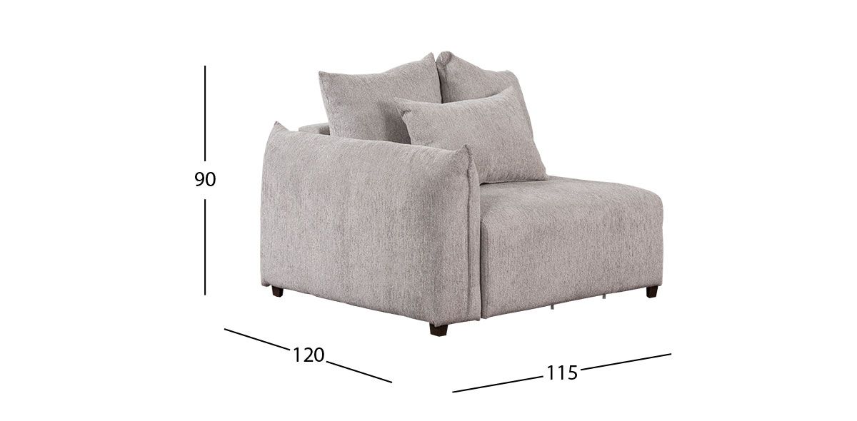 Sillón Brazo Izquierdo Molarin CL Gris